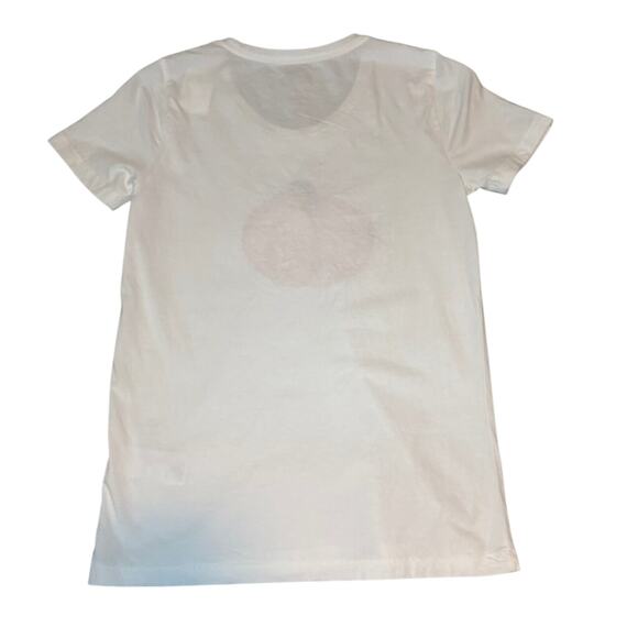 NWT J.Crew Factory XS Pumpkin Sequin Graphic Tee White Fall Cotton - Picture 2 of 4